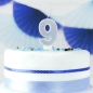 Preview: Number Candle - 9 - Silver